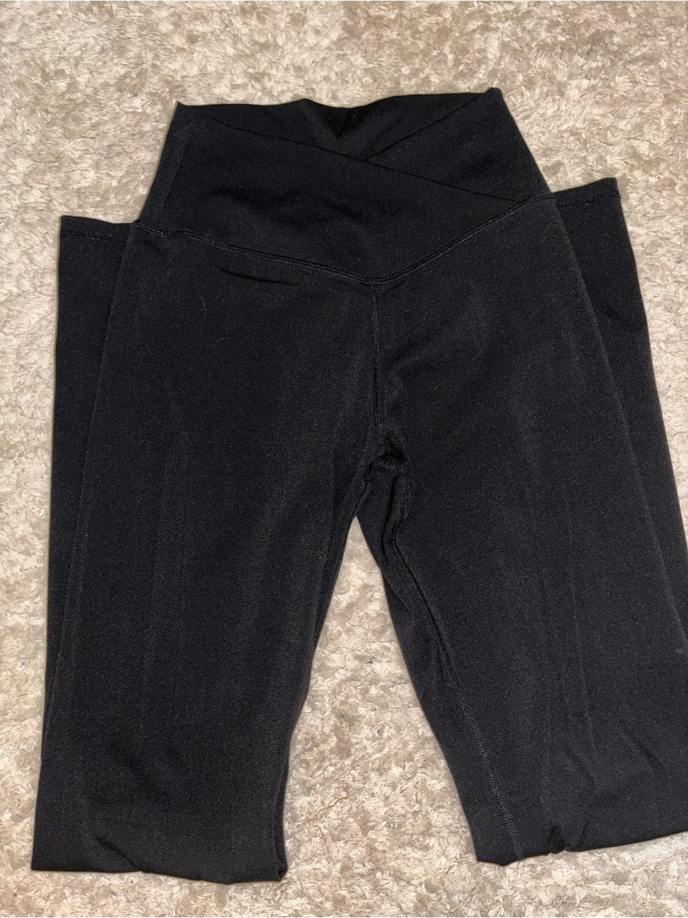 Women's Black High-Waist Flair Yoga Pants Size XXS
